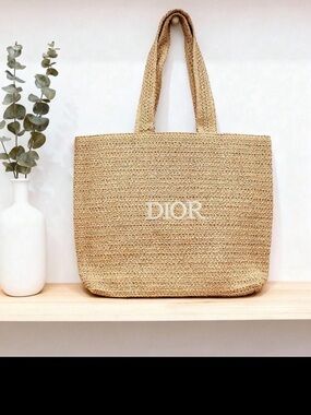 Large tote Dior Raffia